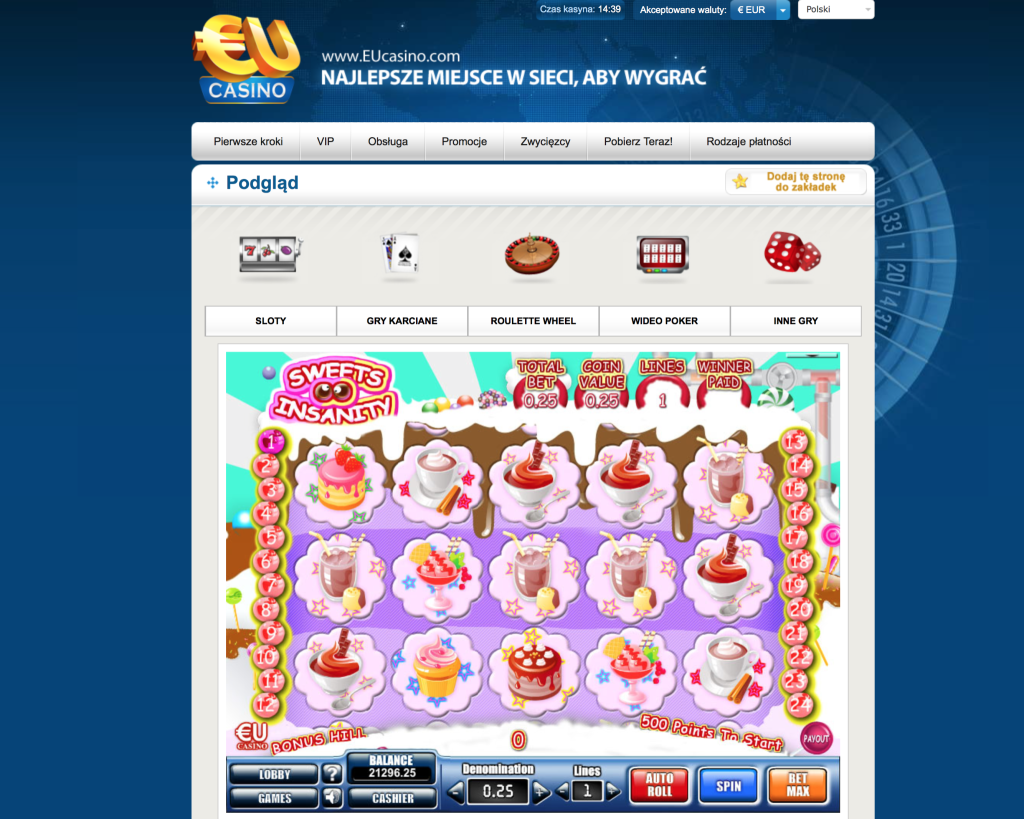 Gry EuCasino