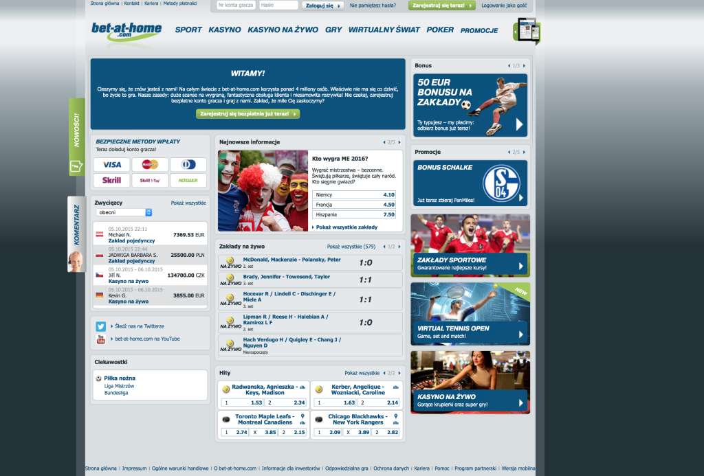 Bet at home casino